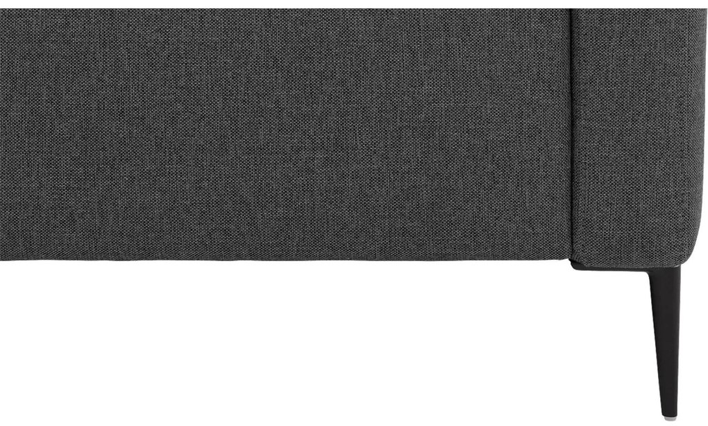 Goossens Key West grijs, stof, 2-zits, modern design met ligelement links