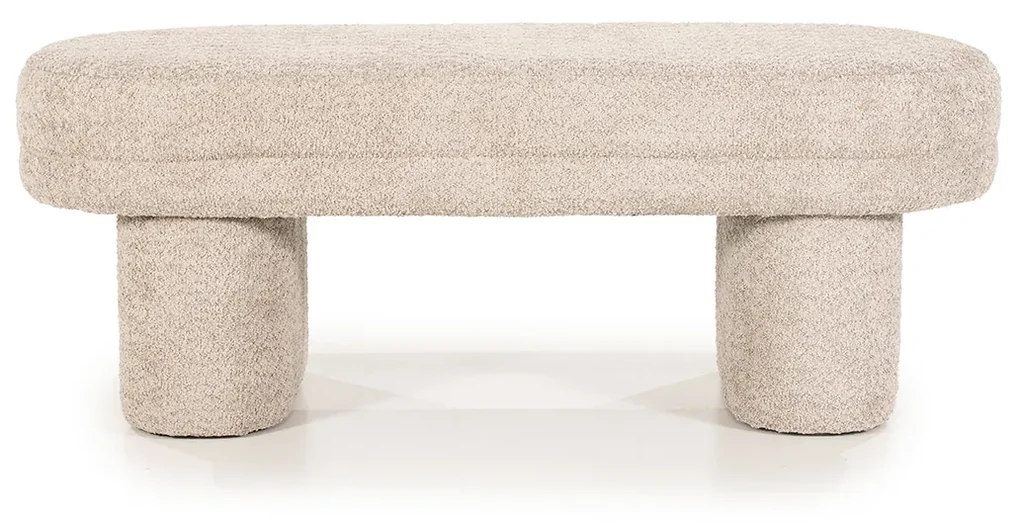 By-Boo Rama Ovaal Bankje Taupe Boucle Stof