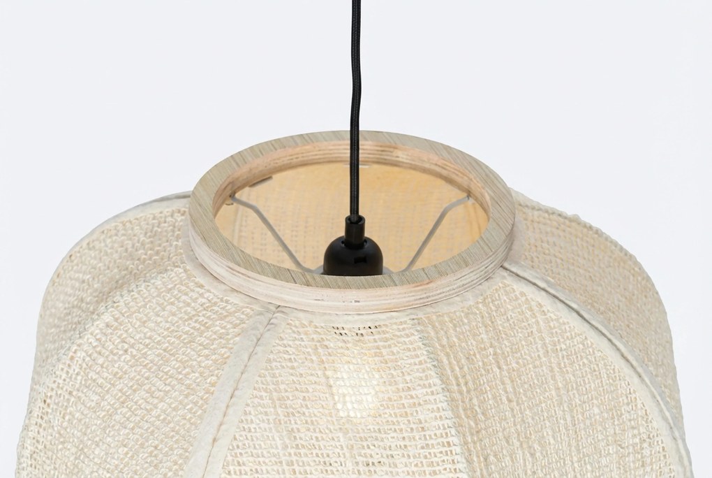 Oosterse Hanglamp Naturel Stof - Rob Taupe