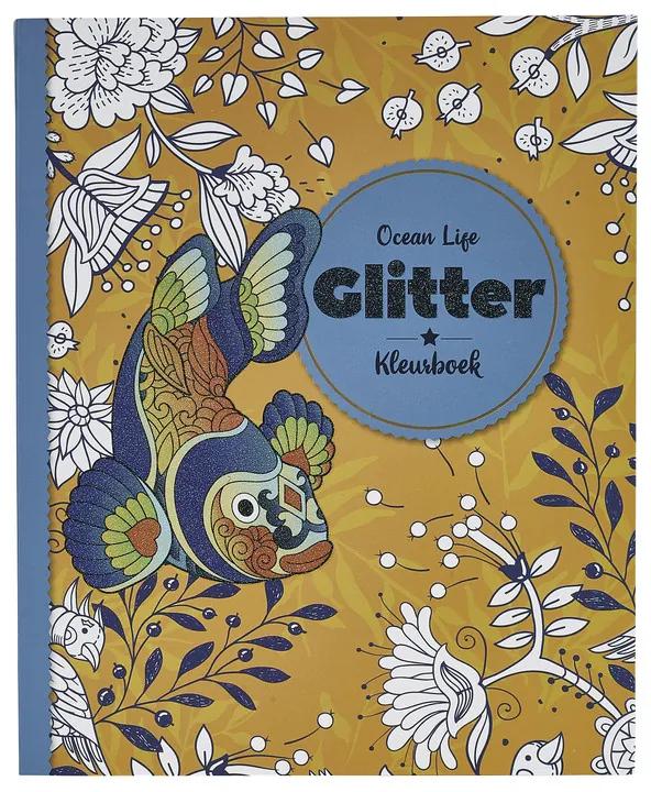 Kleurboek glitter - ocean life - 80 pagina&apos;s