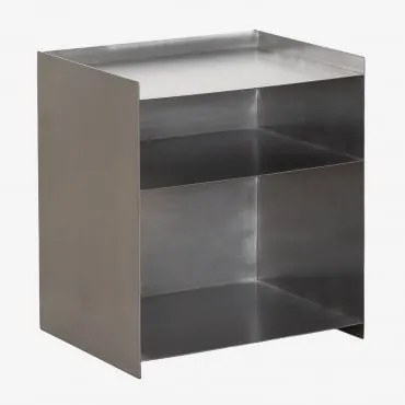 Pack Van 2 Nachtkastjes 45x35 Cm In Roestvrij Staal Nolvia Staal - Sklum
