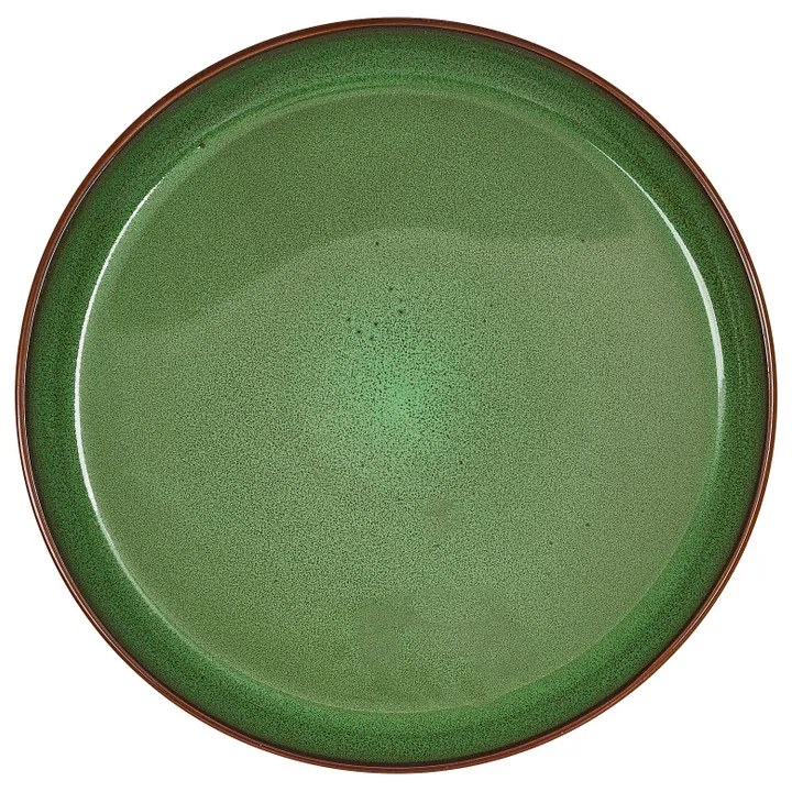 Bord Glossy - groen - ⌀26.5 cm