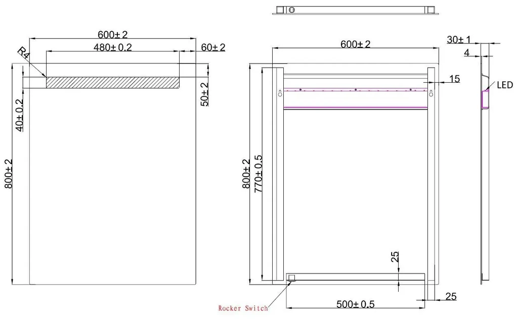 Mueller Shine LED spiegel 60x80cm