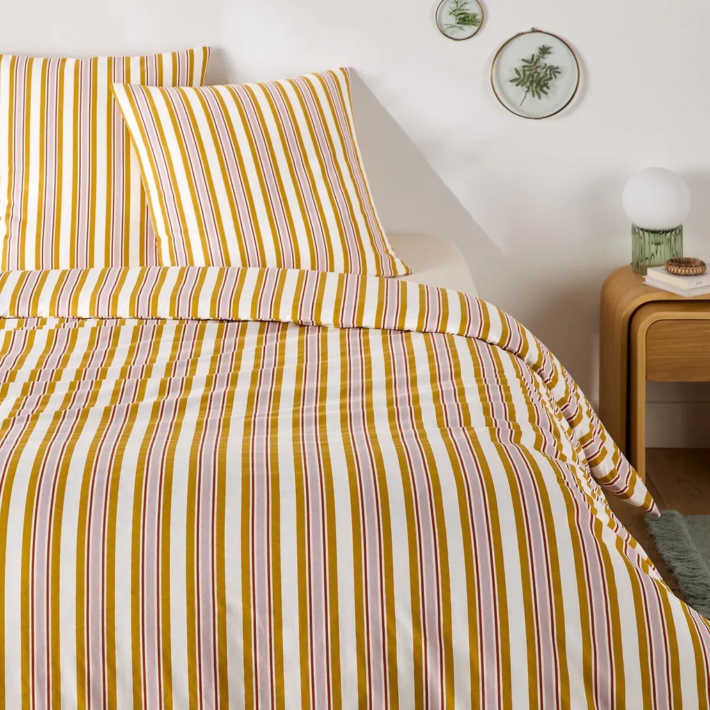 Beddengoedset 30% gerecycled katoen, vierkant kussensloop, DAIRIS