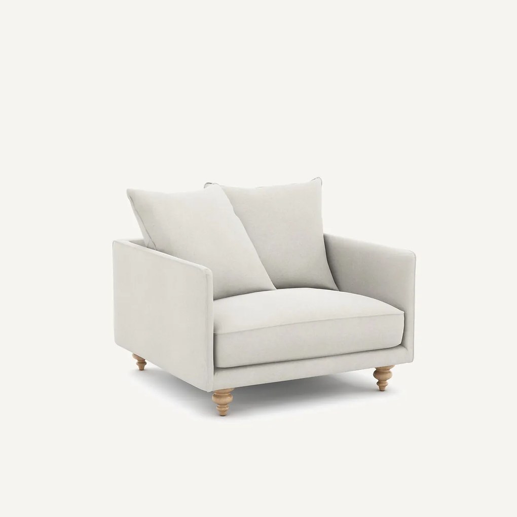 Linnen fluwelen fauteuil, LAZARE