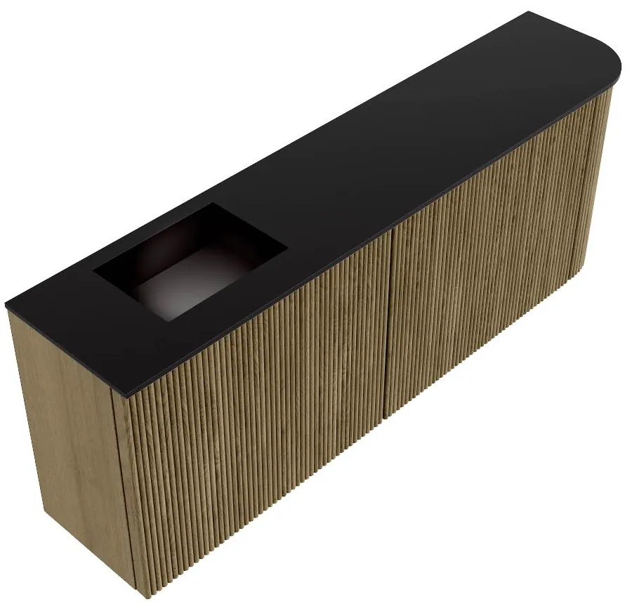 Mondiaz Joya 110cm toiletmeubel ronding rechts dusk met wastafel faye links zonder kraangat urban