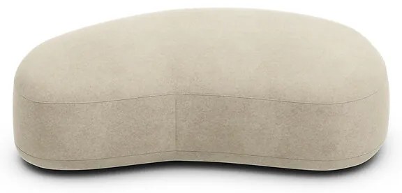 Voetenbank van linnen fluweel, Rosebury, ontwerp Emmanuel Gallina