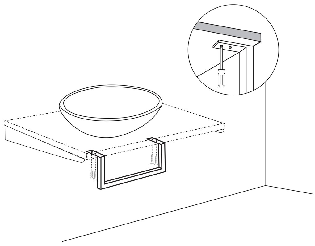 Differnz handdoekdrager 50x14cm chroom
