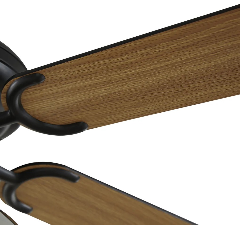 Plafondventilator zwart 107.5cm met trekschakelaar - Mistral Busa