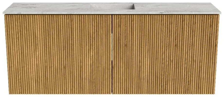 Mondiaz Joya DLux 100cm toiletmeubel oak met wastafel faye midden zonder kraangat glace
