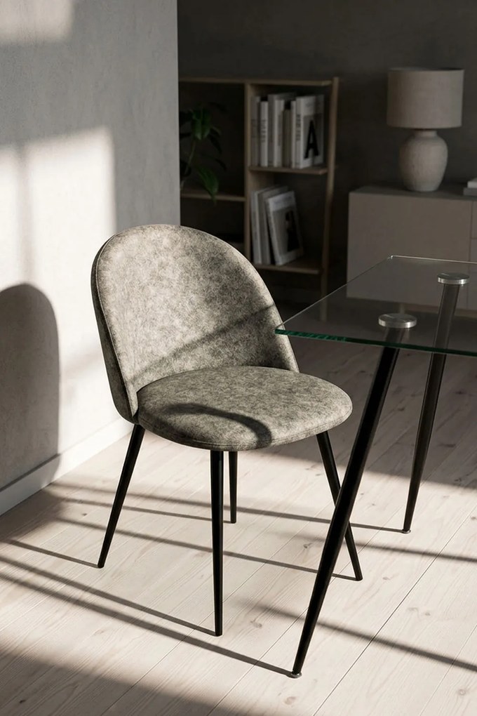 Zwarte Teok Vintage Kunstlederen Stoel