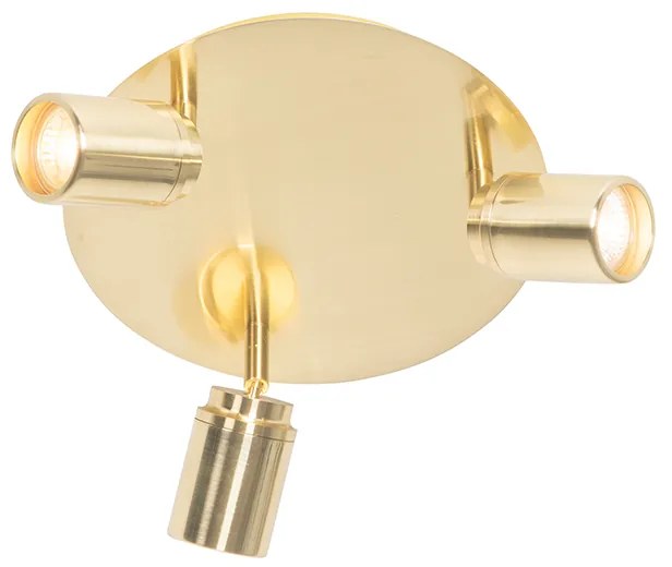 Moderne badkamer spot messing 3-lichts IP44 - Ducha