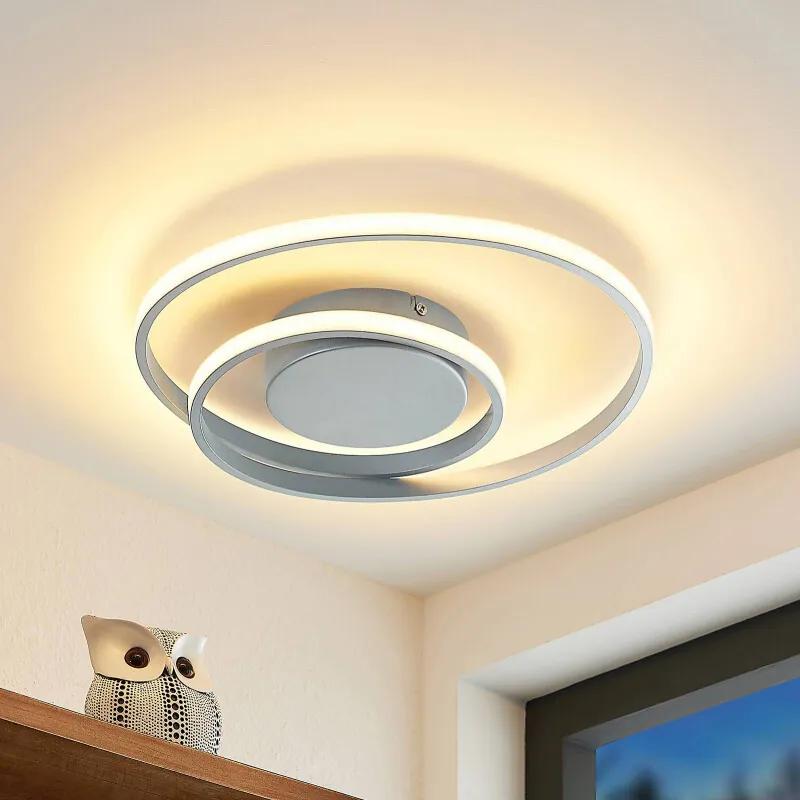 LED plafondlamp Emisua CCT dimbaar zilver - lampen-24