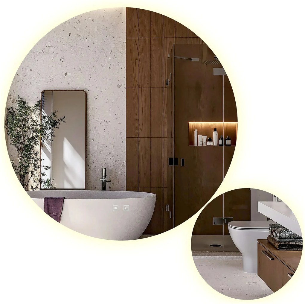 LED Spiegel R-9045 90cm + 45cm