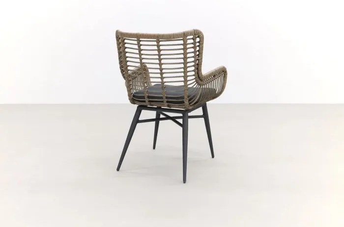 Jasmine/Taste Ambassador 6-persoons dining tuinset 240x100 cm. - Black/Naturel mix