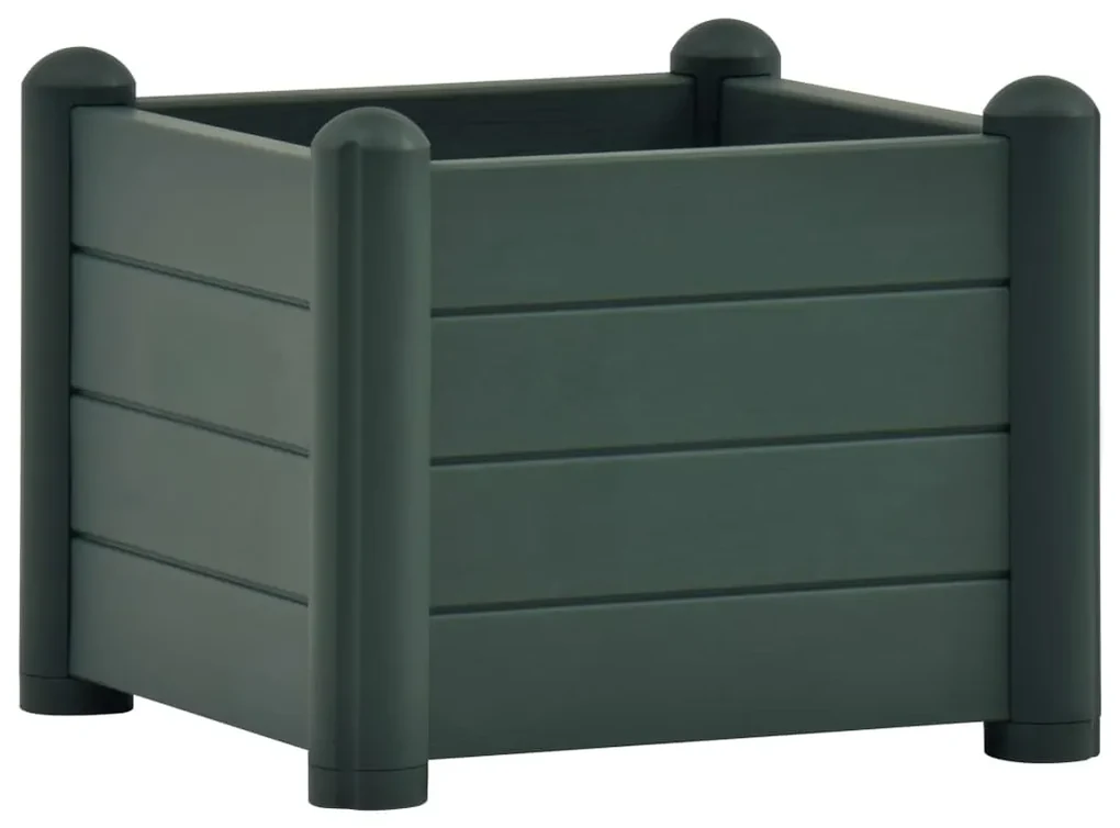 vidaXL Plantenbak verhoogd 43x43x35 cm PP groen