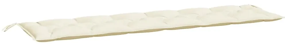 vidaXL Tuinbankkussen 200x50x7 cm stof crèmewit
