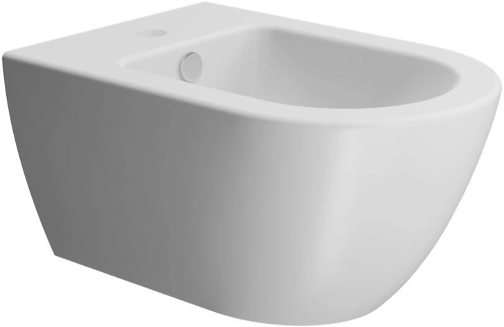 Ben Segno Wandbidet Compact Verdekte Ophanging 50x36 cm Mat Wit Xtra Glaze