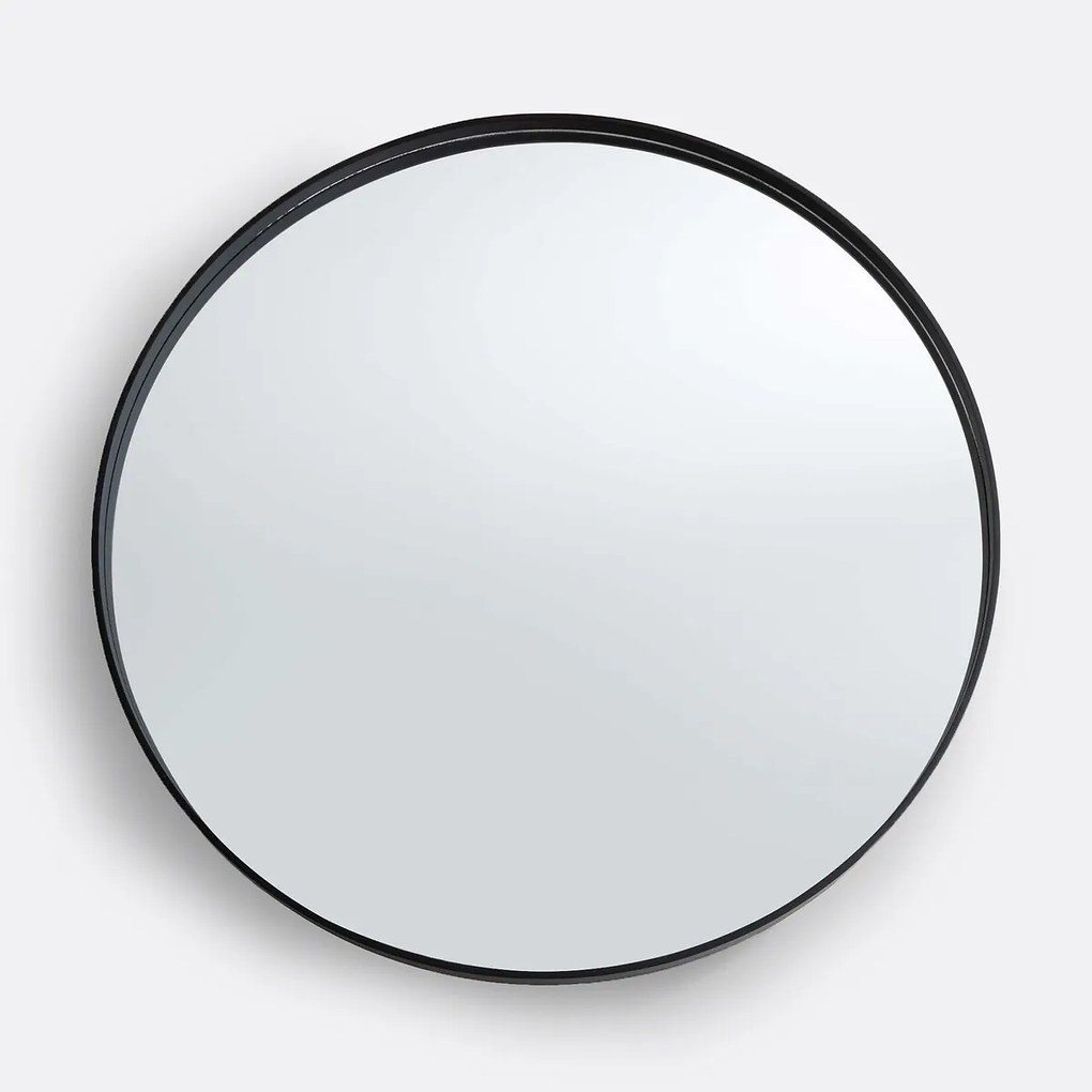 Zwarte ronde spiegel Ø100 cm, Alaria
