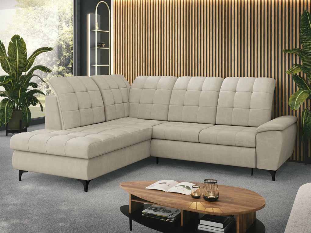 Hoekbank Sanford 101, Aanwezig, Aanwezig, 271x212x104cm, 124 kg, Poten: Metaal, Kunststof, Hout: Beuk, Grenen