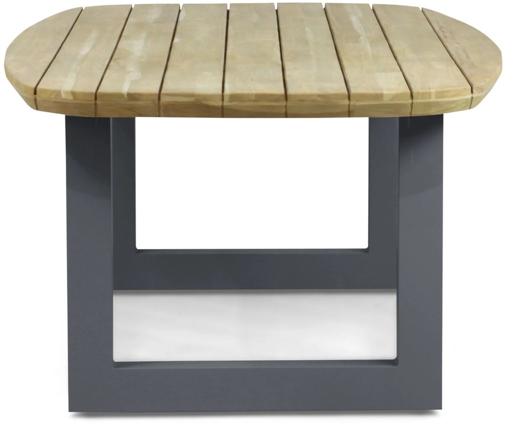 Dining Tuintafel rechthoekig 240 x 100 cm Aluminium/Teak Grijs Falcon/Talai