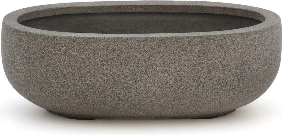 + 10% kassakorting | Bloempot Luca Lifestyle Grigio | Taupe Kunststof | ø45x20cm | Geschikt voor buiten en binnen | Kees Smit Tuinmeubelen
