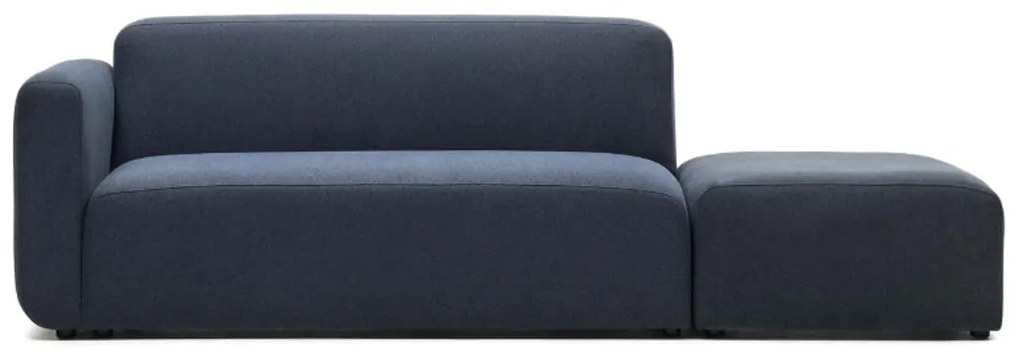Kave Home Neom Rechte Bank Met Hocker Blauw
