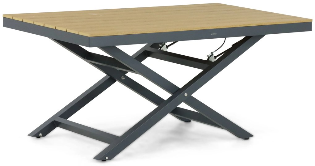 Hoek loungeset 6 personen Aluminium/Polywood (grey teakfinish) Grijs Lifestyle Garden Furniture Santiago