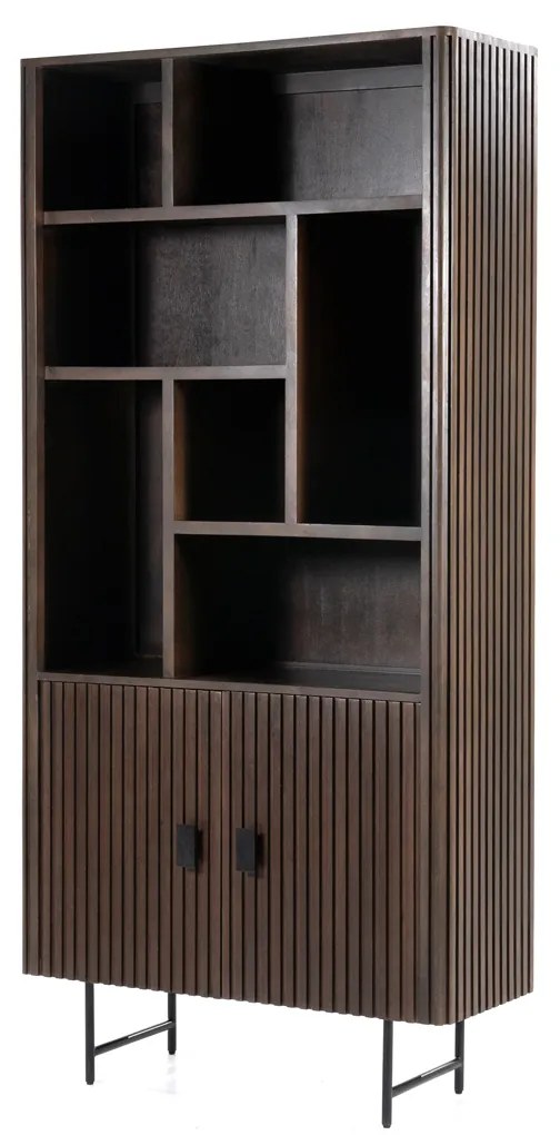 Eleonora Remi Houten Boekenkast Met Latjes - 96x37x200cm.