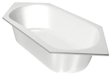 Xenz Lucia Hoekbad - 180x80x47 - afvoer Midden - acryl - wit 6890-01