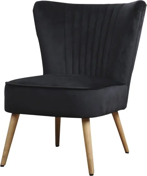 Fauteuil - Eva - stof Velours zwart