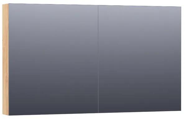 BRAUER Plain Spiegelkast - 120x70x15cm - 2 links/rechtsdraaiende spiegeldeuren - MFC - nomad SK-PL120NM