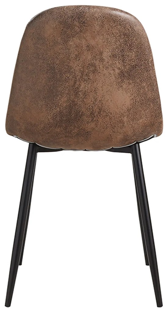 Zwarte Teok Vintage Kunstlederen Stoel