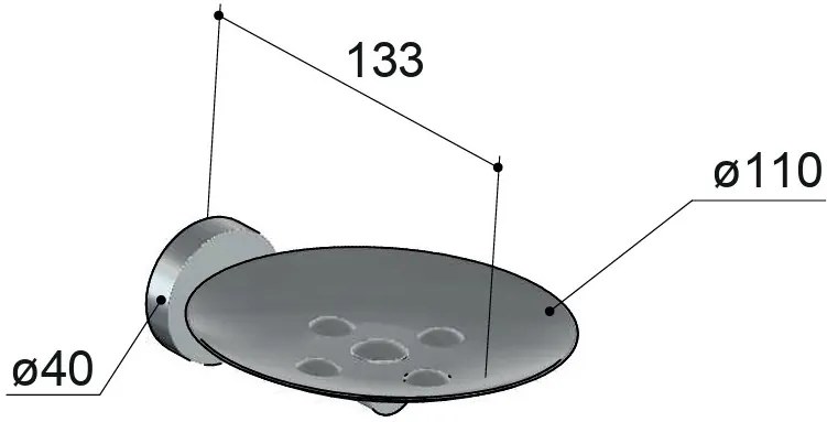 Hotbath &More zeephouder geborsteld gunmetal PVD