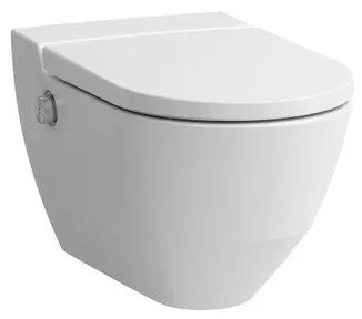Laufen Cleanet NAVIA Douche WC 40.5x58x37cm diepspoel incl. closetzitting met deksel en softclose keramiek Glans Wit H8206014000001