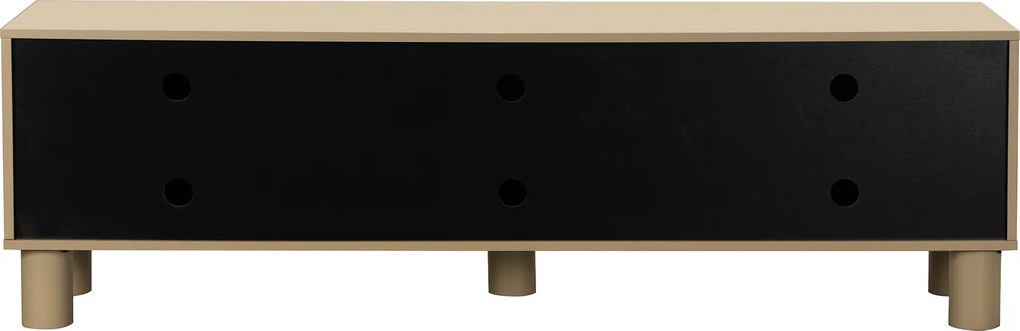 Zandkleur Tv-meubel Met Grote Ribbels 180 Cm - 180x40x55cm.