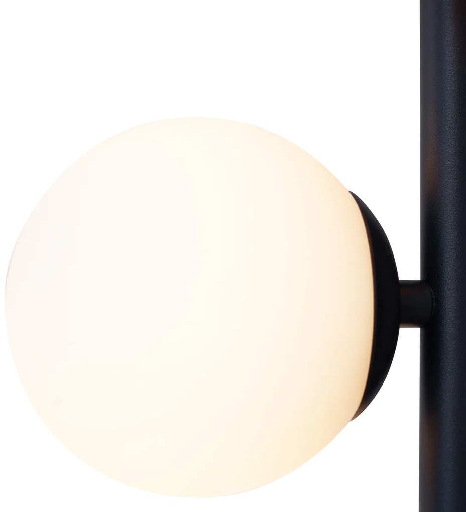 Design hanglamp zwart met mat glas 5-lichts - Vertical Design G9 bol / globe / rond Binnenverlichting Lamp