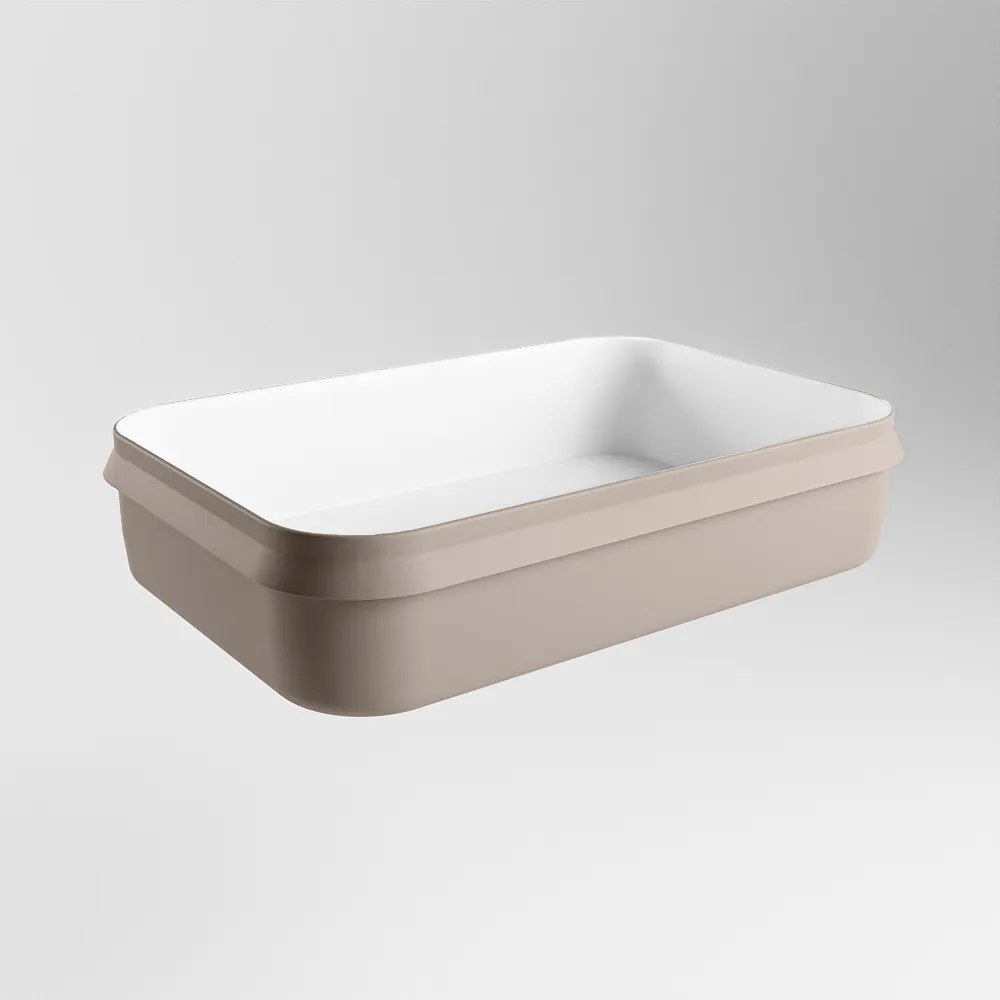 Mondiaz Arvo Solid Surface waskom 55x38cm smoke / talc