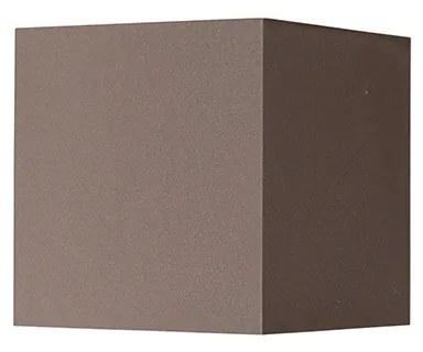 Buiten wandlamp roestbruin incl. LED 2-lichts IP54 - Edwin Modern IP54 Buitenverlichting kubus / vierkant