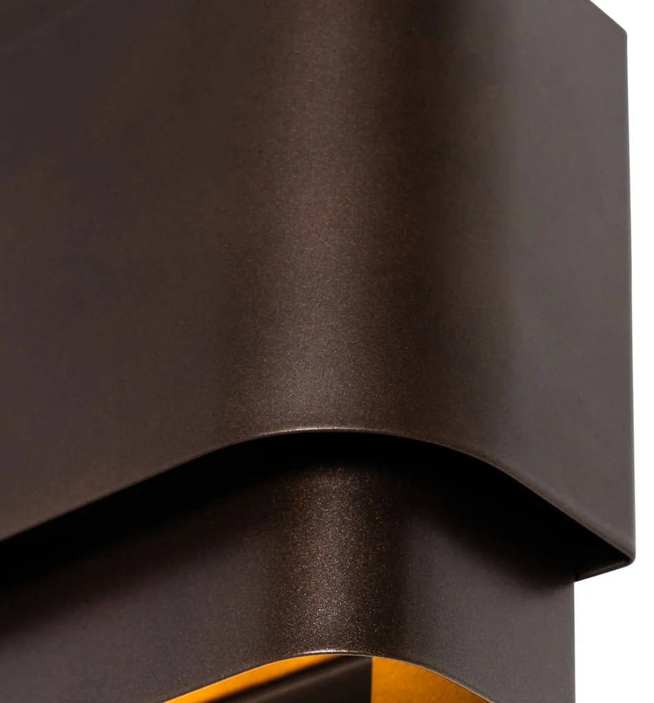 Smart wandlamp donkerbrons 2-lichts incl. 2 Wifi G9 - Coen