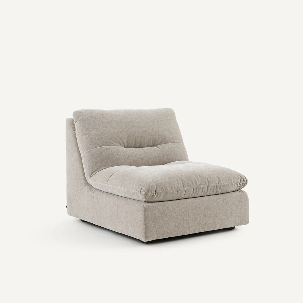 Modulaire fauteuil van chenillefluweel, Giuliano