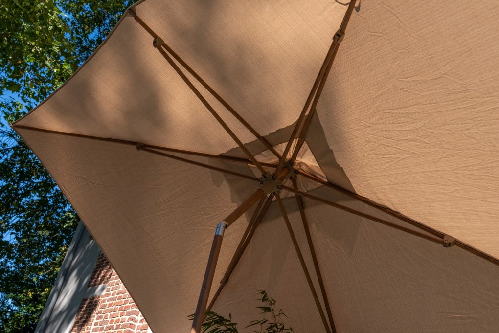 4-Seasons Outdoor Azzurro stokparasol 200x300 cm - Woodlook/Sand