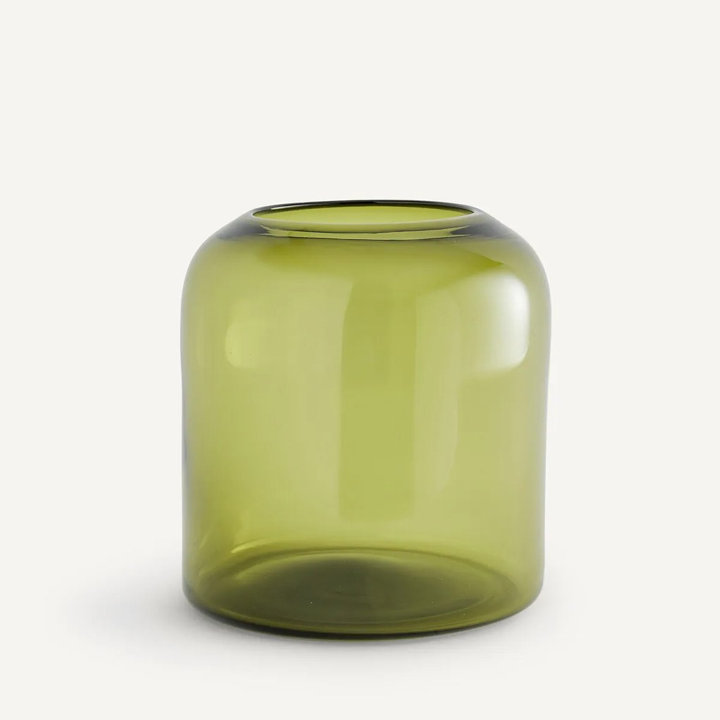 Mondgeblazen vaas van getint glas, Sopio