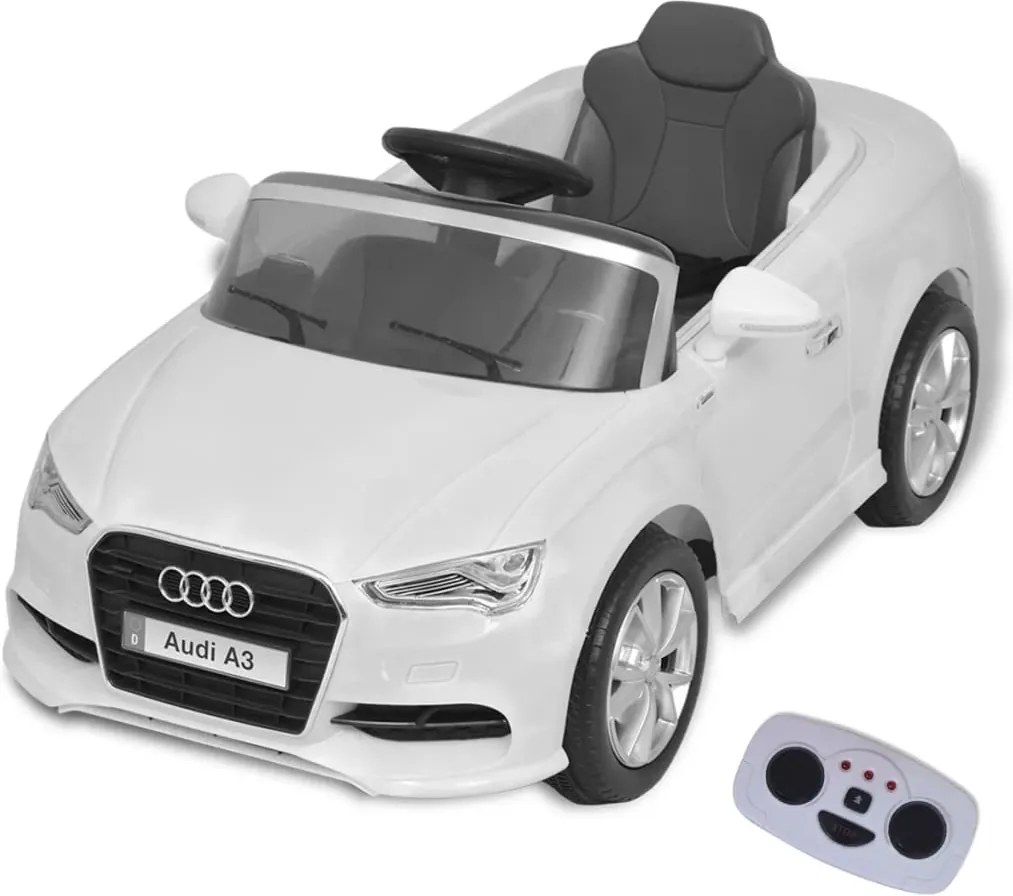 Elektrische speelgoedauto met afstandsbediening Audi A3 wit