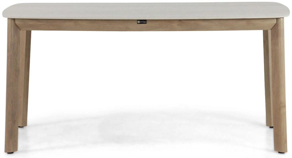 Dining Tuintafel rechthoekig 160 x 90 cm Aluminium Taupe Santika Indah