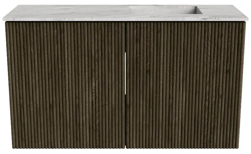 Mondiaz Joya DLux 70cm toiletmeubel shadow met wastafel faye rechts zonder kraangat glace