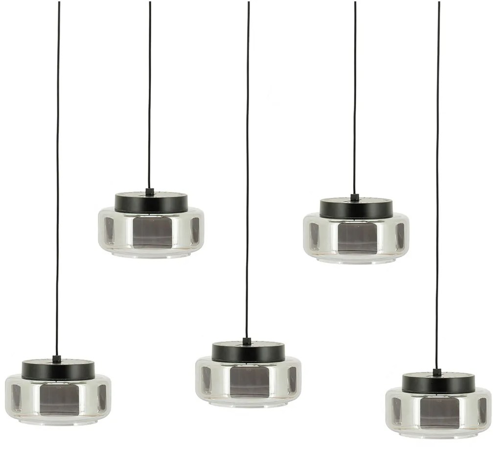By-Boo Pivot Rectangular Eettafel Hanglamp Rookglas