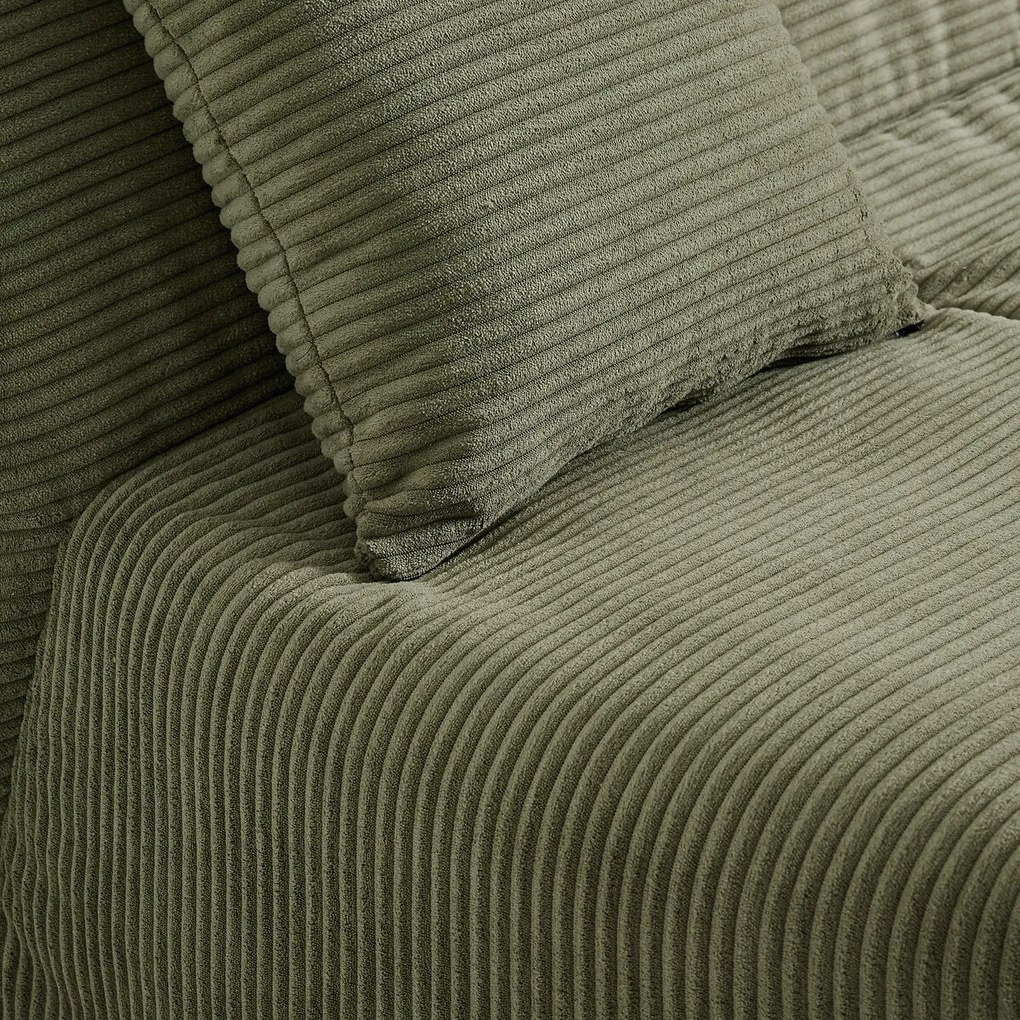 Slaapbank BZ, 10 cm schuim, ribfluweel, AVA