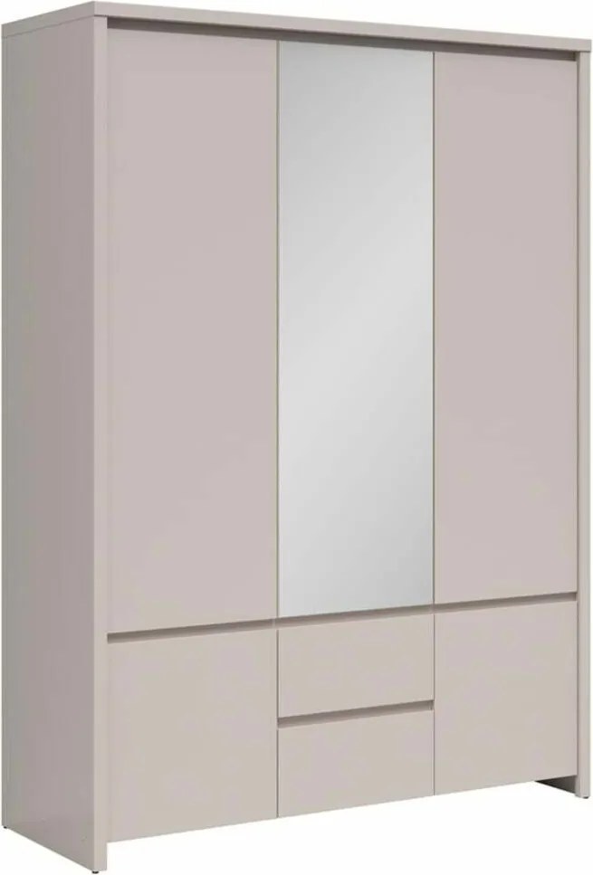 Kledingkast Nolroma 118, Kasjmier, 211x154x56cm, 132 kg, Kledingkast deuren: Met scharnieren