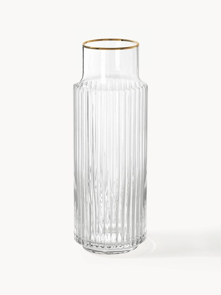 Mondgeblazen karaf Aleo met gouden rand, 1 L